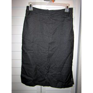 Dark Heather Gray Stretch Pencil Skirt with Pockets, M